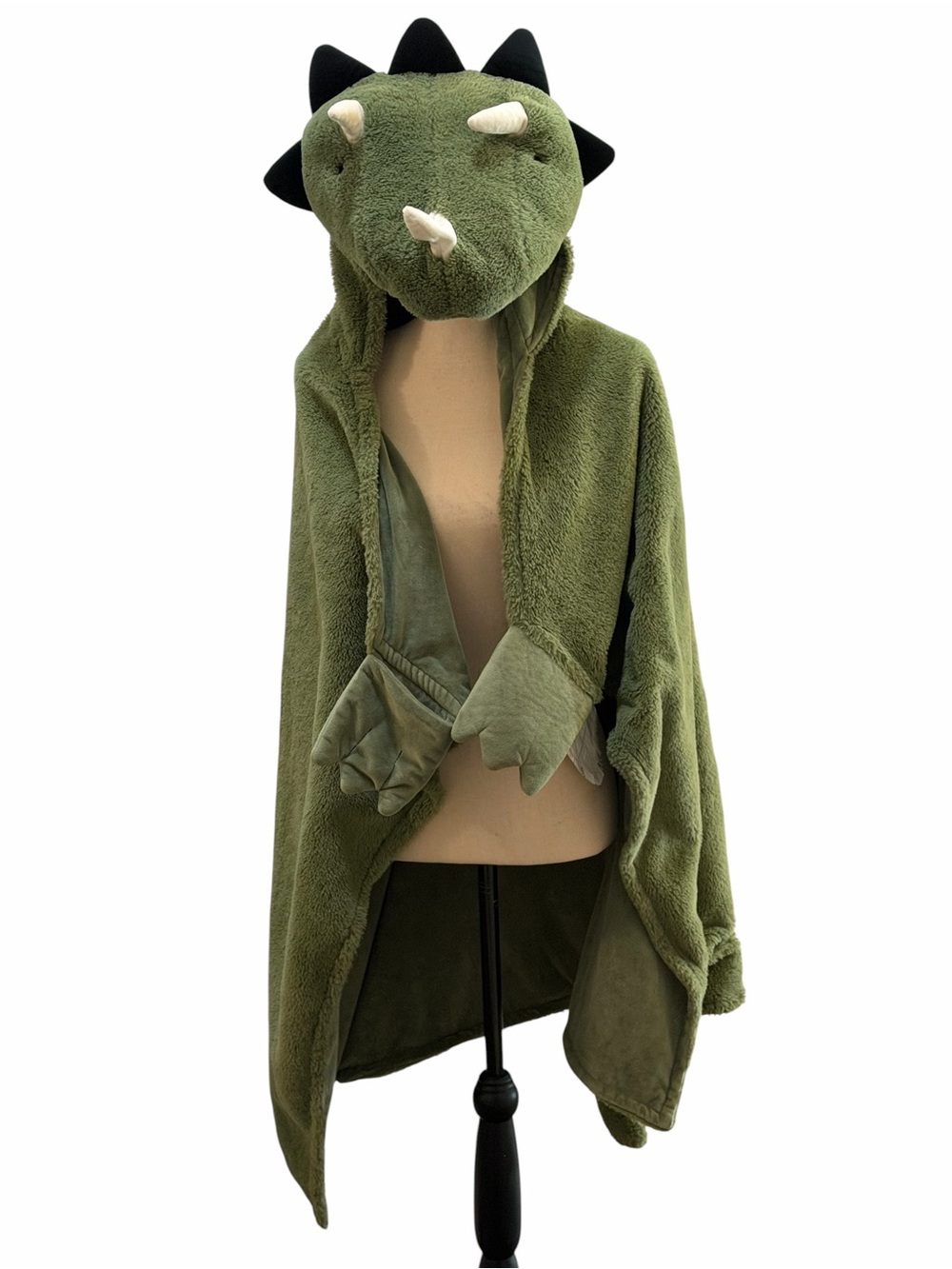 Pillowfort Green Dinosaur Hooded Blanket Halloween Costume Cozy